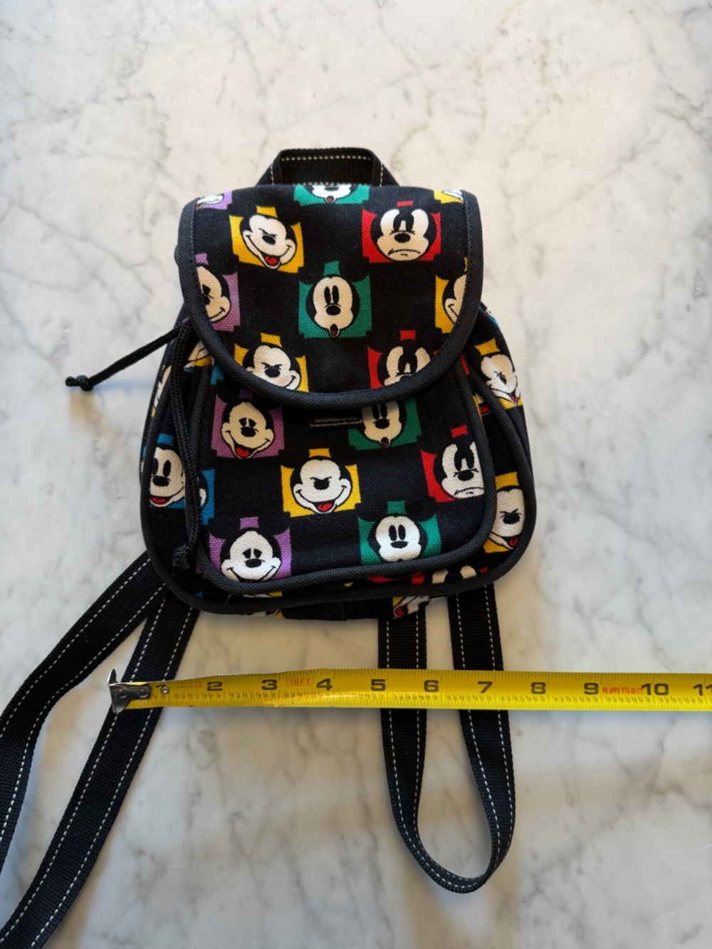 Mickey Mouse Mini canvas checkered Backpack - Picture 6 of 6